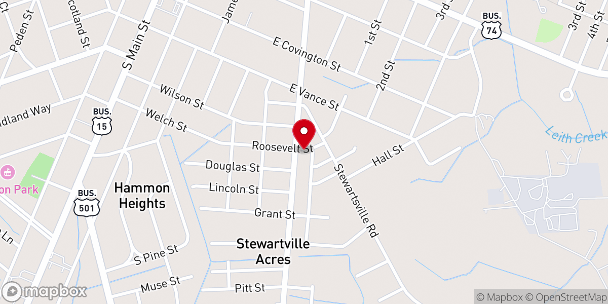 Map showing location of St James Holiness Church