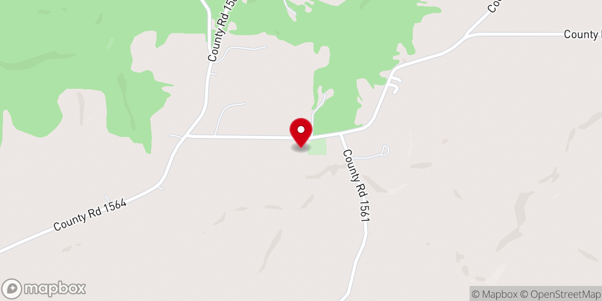 Map showing location of Duck Creek Primitive Baptist Church
