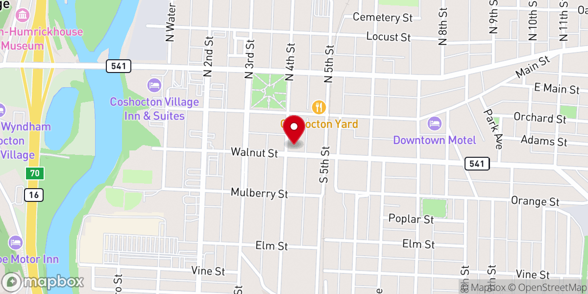 Map showing location of Grace United Methodist Church