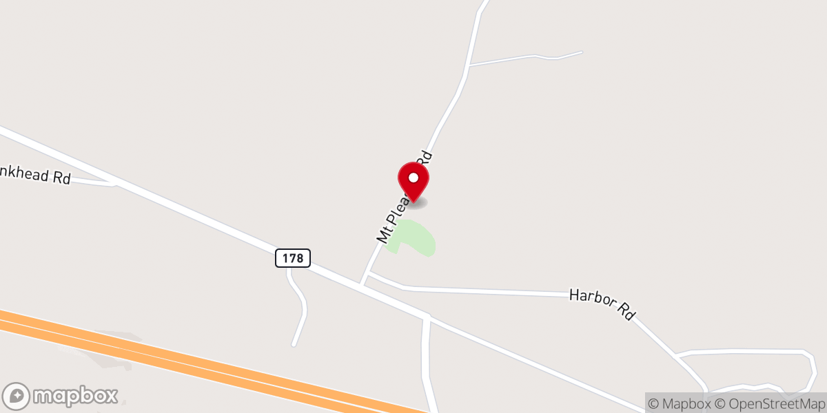 Map showing location of Shottsville Methodist Church