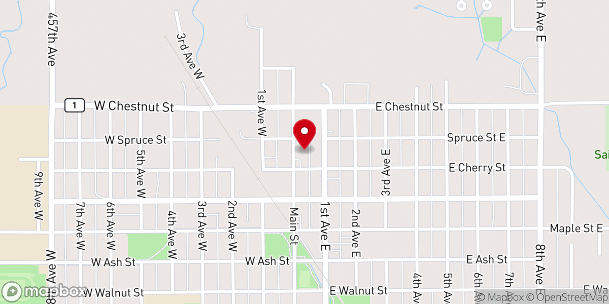 Map showing location of St. Kateri Tekakwitha Church
