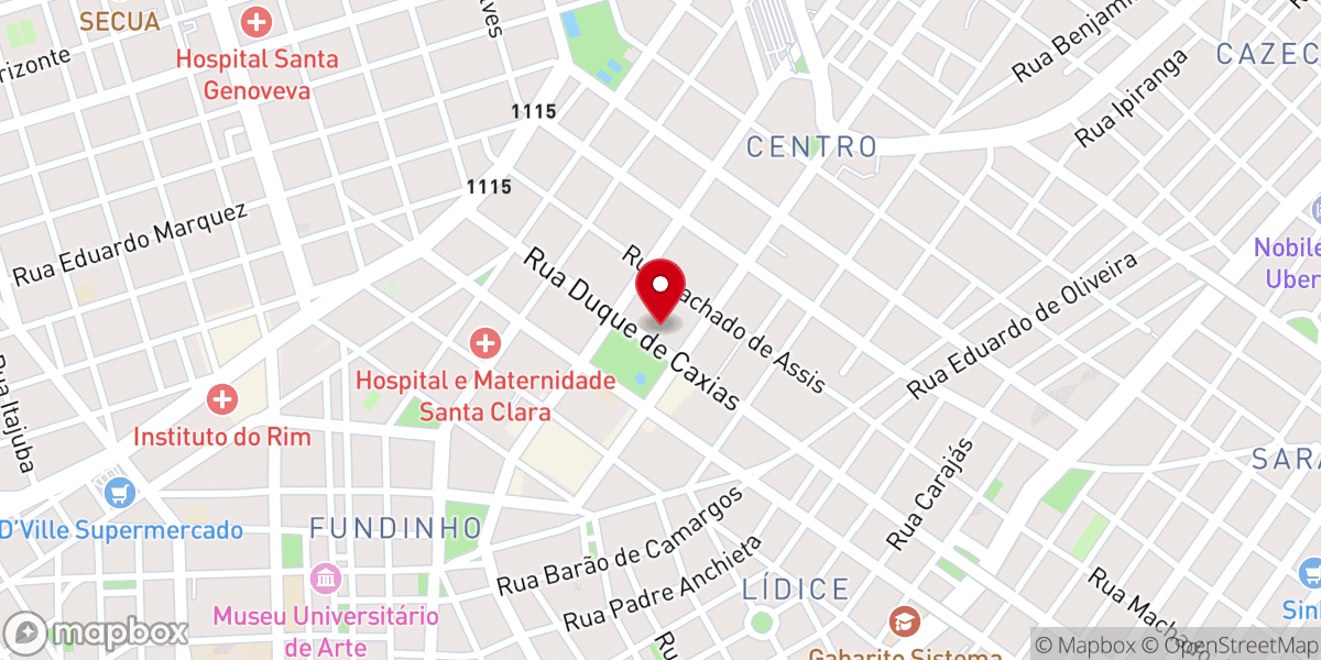 Map showing location of Catedral Santa Teresinha do Menino Jesus