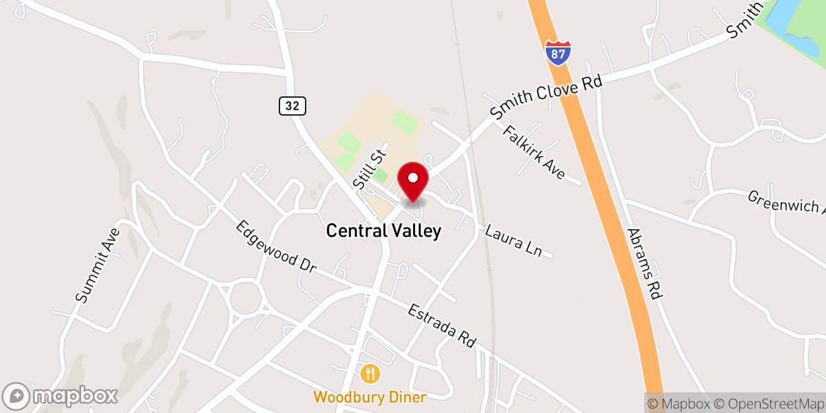 Map showing location of New Hope Korean Church