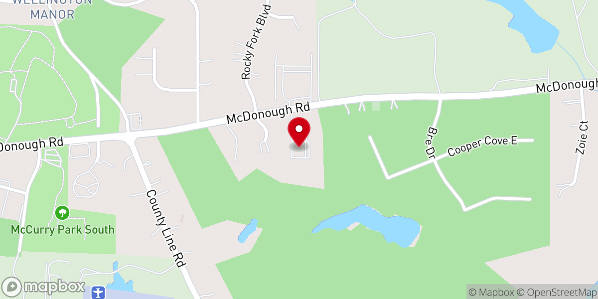 Map showing location of Fayette Bible Church
