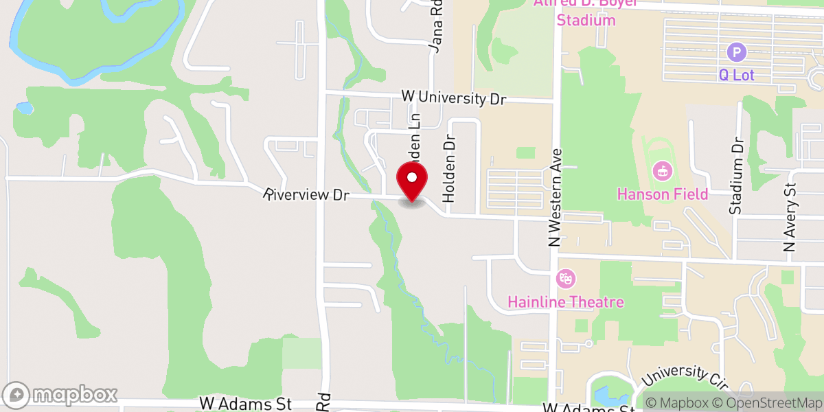 Map showing location of Western Illinois Campus Evangelism