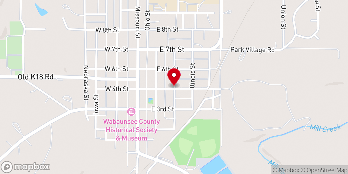 Map showing location of Peace United Church of Christ