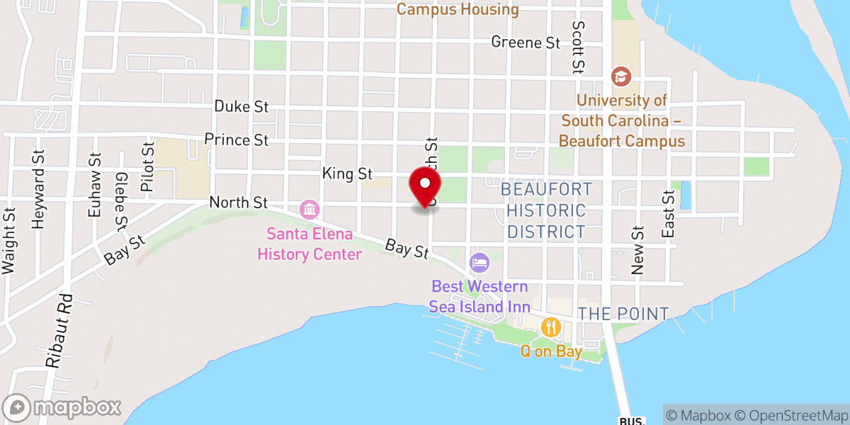 Map showing location of First Presbyterian Church