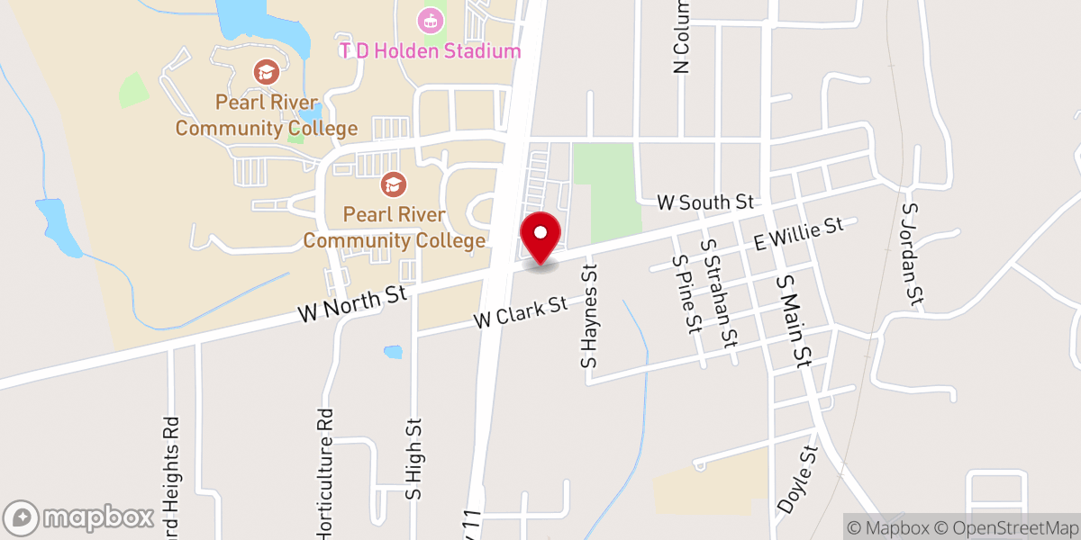 Map showing location of Pearl River Community Seventh-day Adventist Church