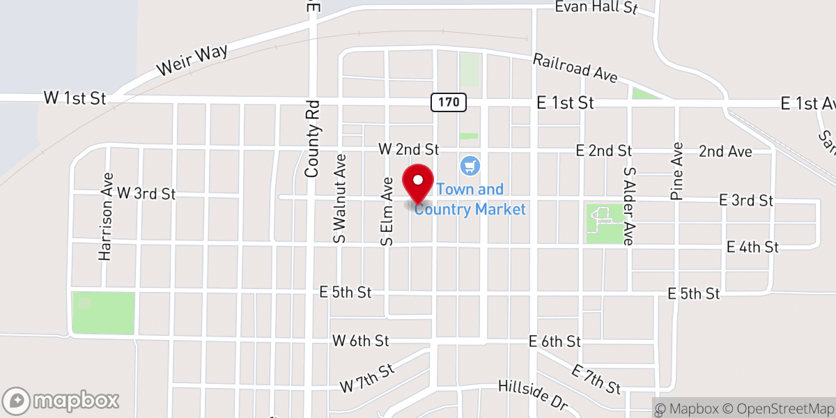Map showing location of Warden Community Church