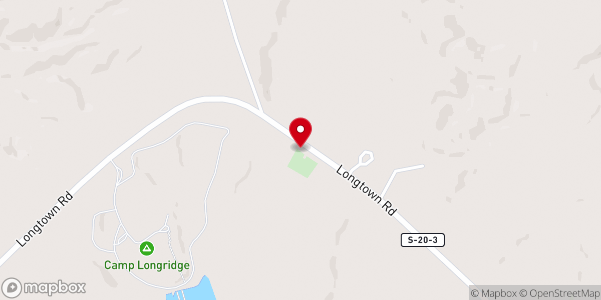 Map showing location of Longtown Presbyterian Church