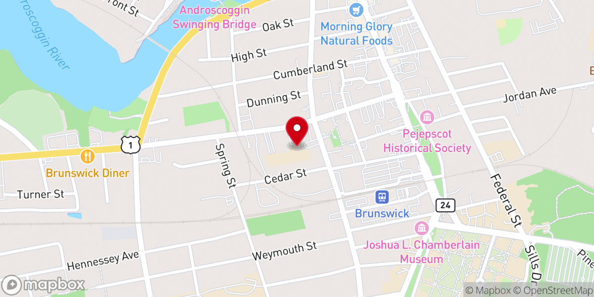 Map showing location of St. John's Catholic School