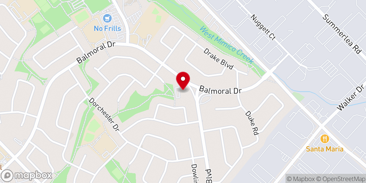 Map showing location of St. Paul's Presbyterian Church