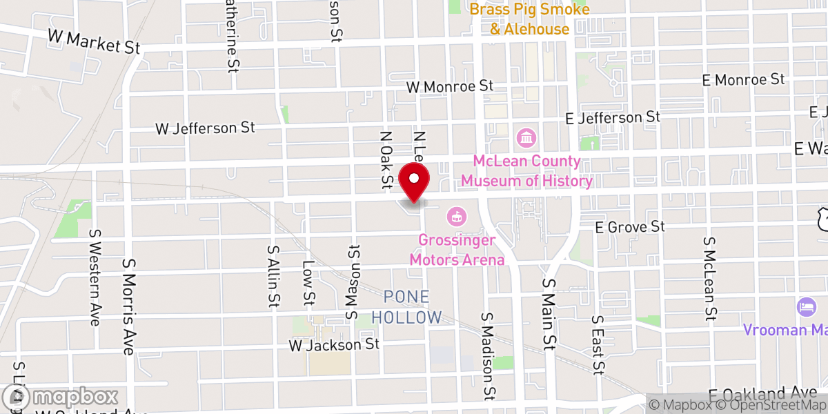 Map showing location of Bloomington Christian Faith Center Inc