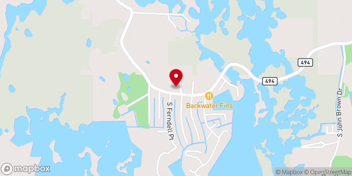 Map showing location of Ozello Island Church