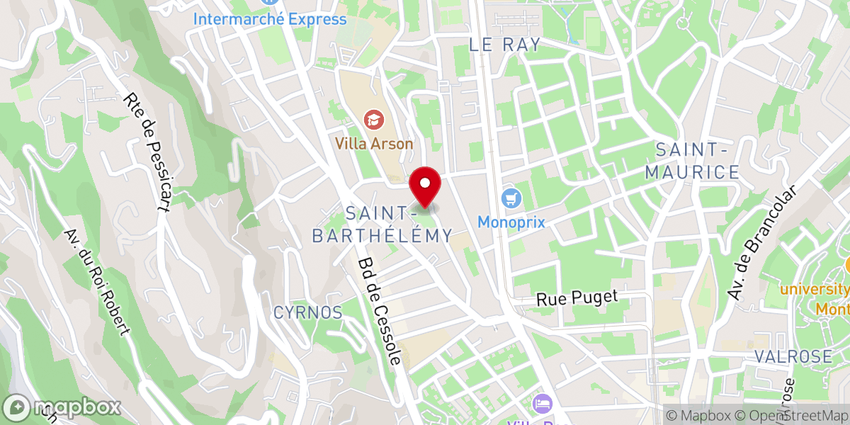 Map showing location of Église Saint-Barthélémy