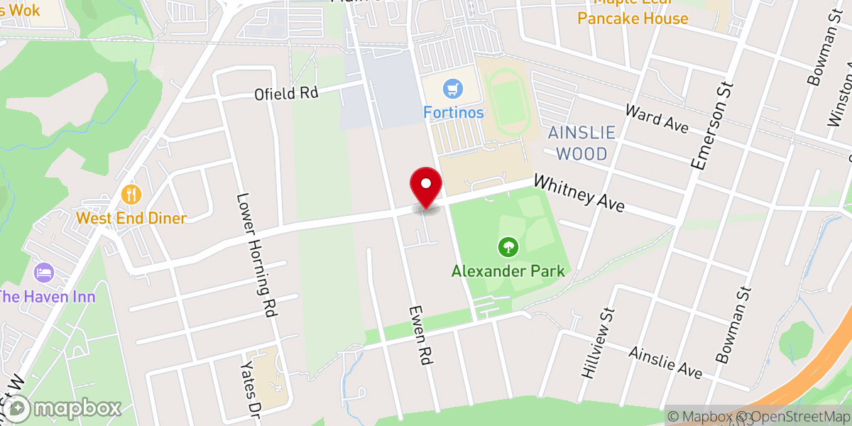 Map showing location of Westside Church
