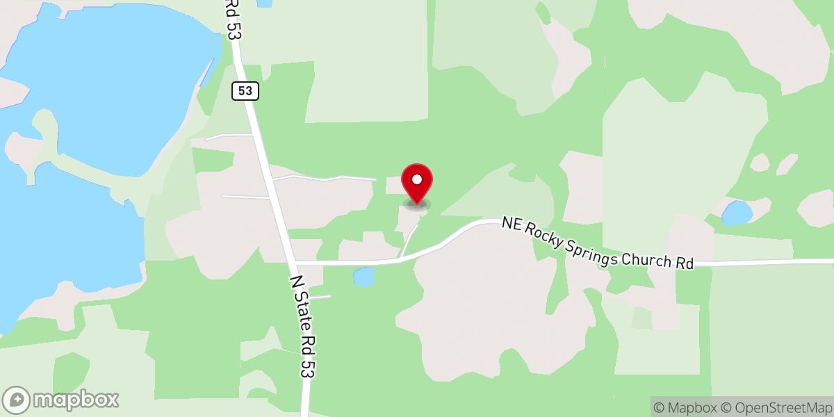 Map showing location of Abundant Grace United Methodist Church at Rocky Springs