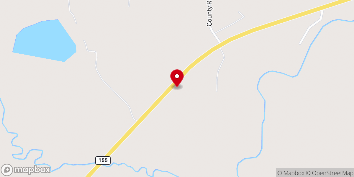 Map showing location of Pruitt Lake Missionary Baptist