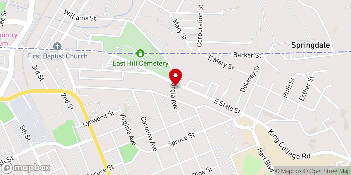 Map showing location of First Church of God