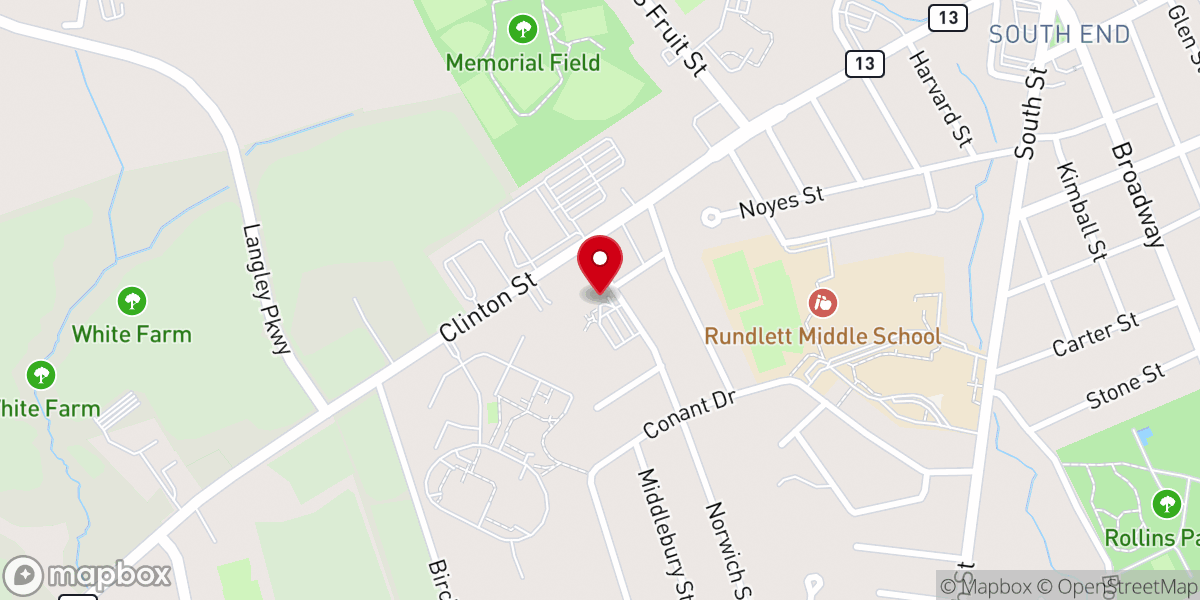 Map showing location of Wesley United Methodist Church, Concord, NH