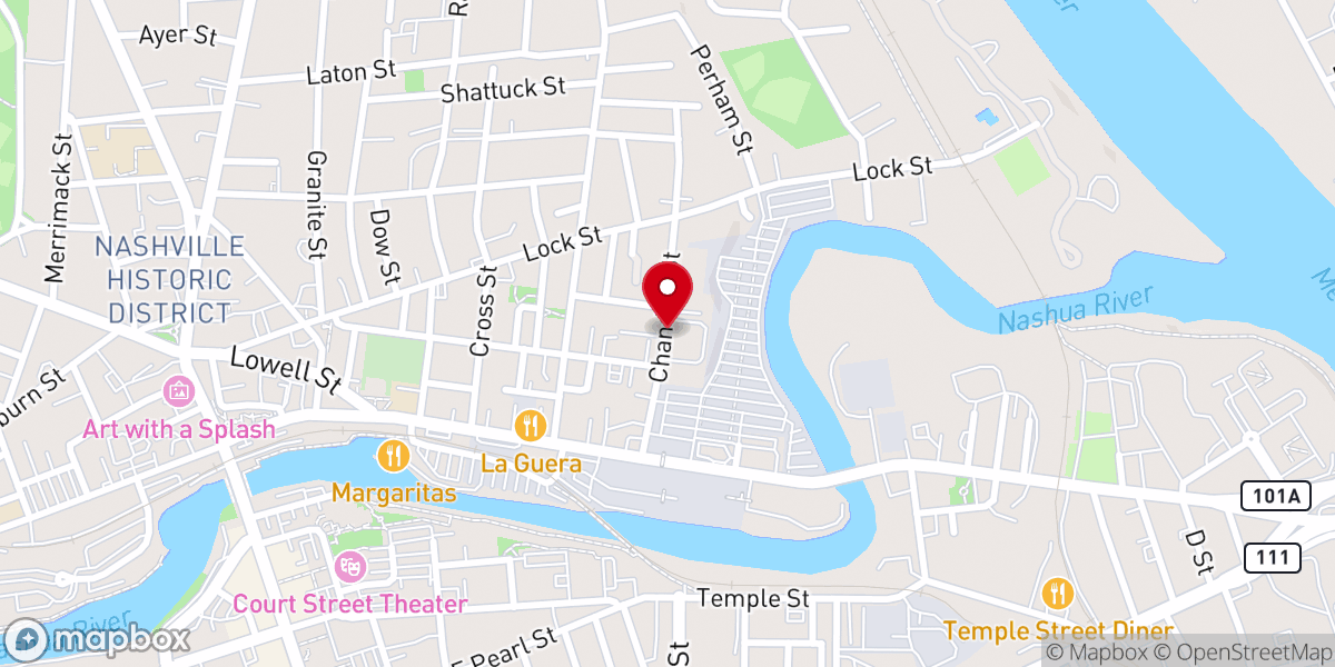 Map showing location of Chandler St Church