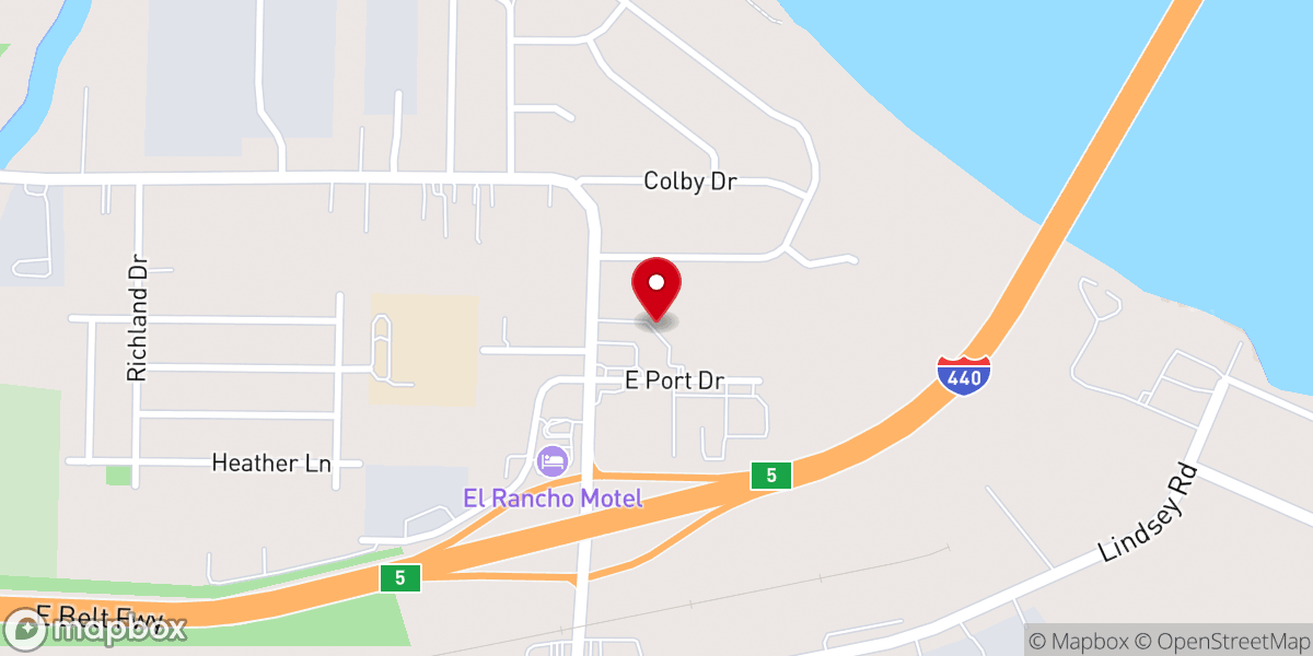 Map showing location of Airport Church of Christ