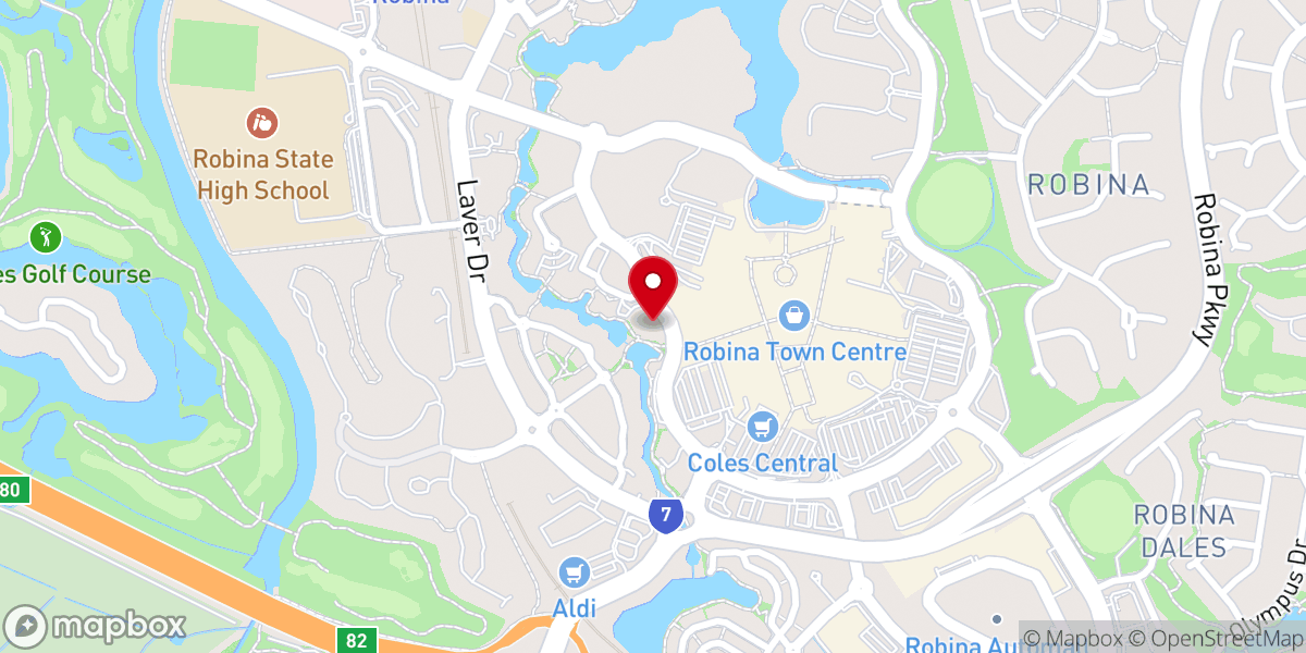 Map showing location of Anglican Church Robina