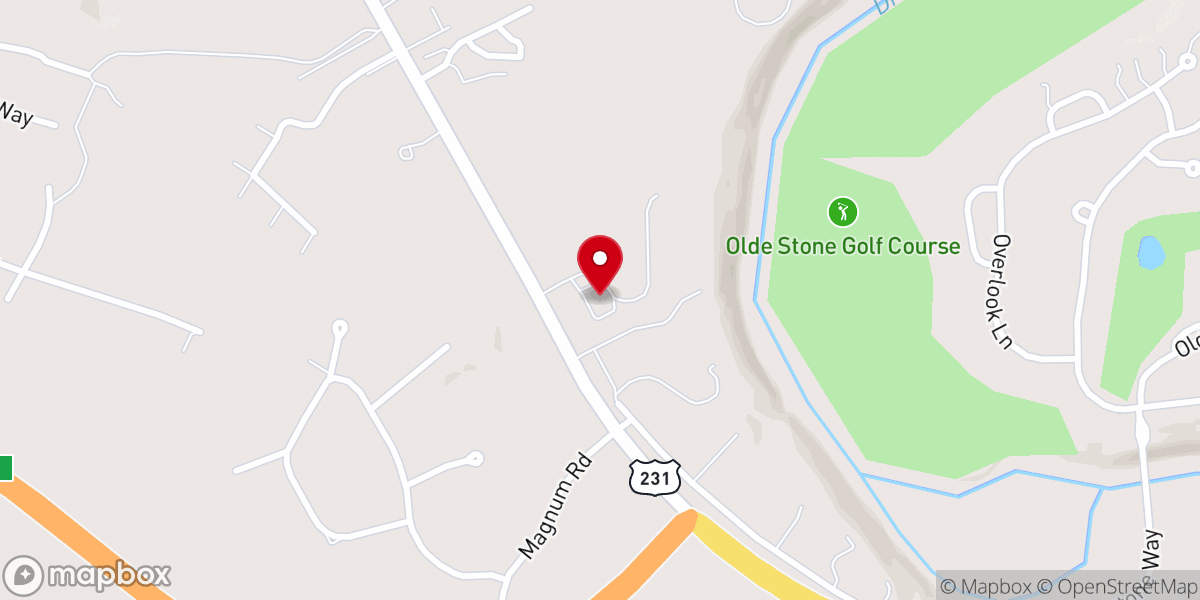 Map showing location of South Central Baptist Association