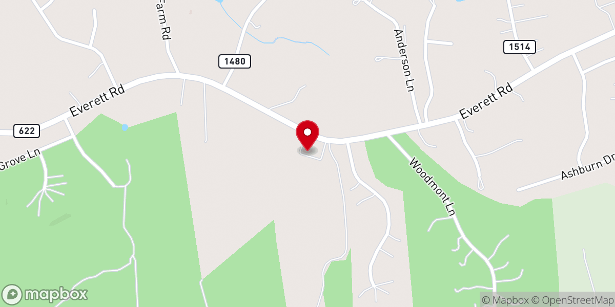 Map showing location of St Paul Baptist Church