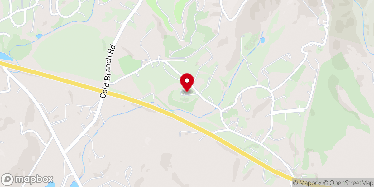 Map showing location of Chatuge Hills Assembly of God
