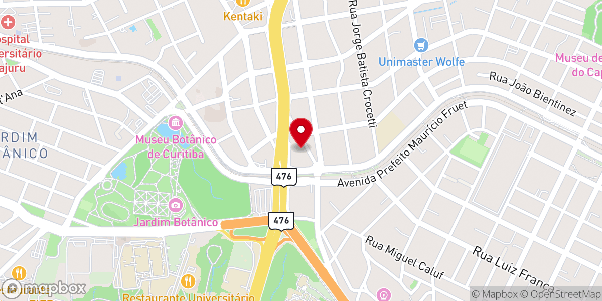 Map showing location of Segunda Igreja Batista de Curitiba