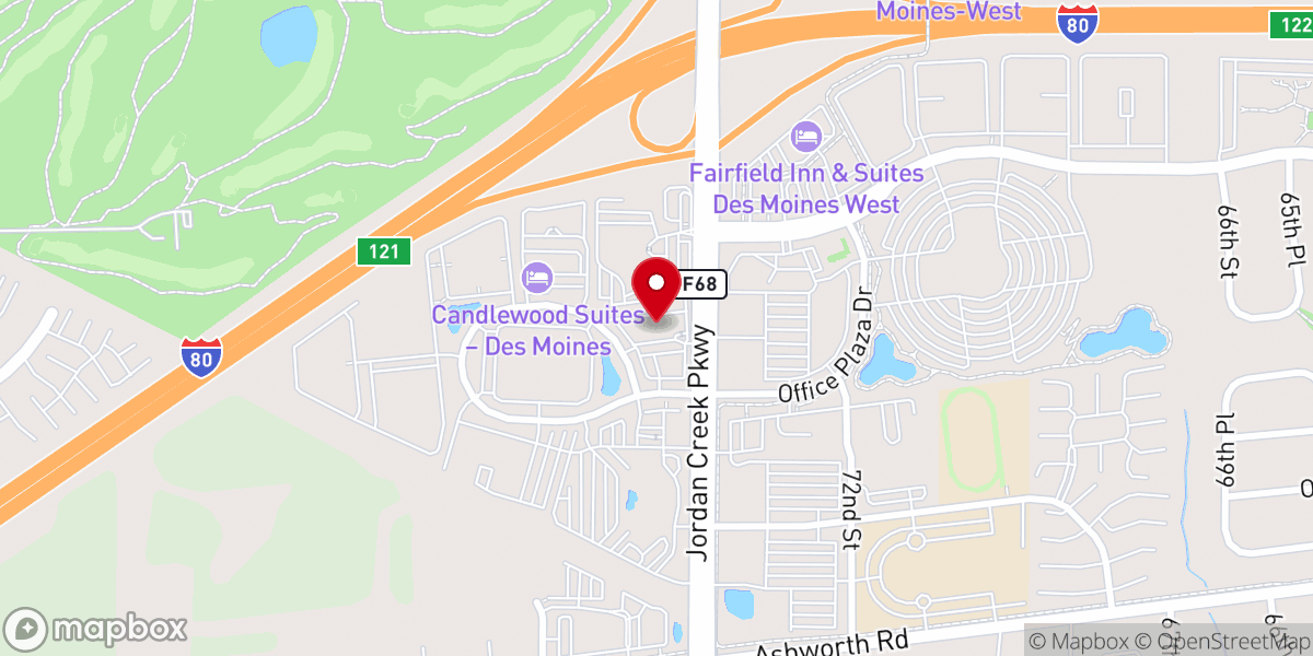 Map showing location of Faith Lutheran Church Adel Iowa