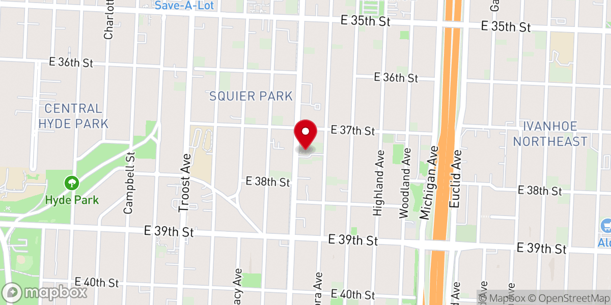Map showing location of Grace Christian Fellowship Church