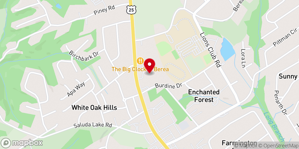 Map showing location of Overcome Church