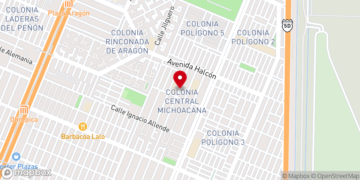Map showing location of Capilla de Nuestra Señora de La Asuncion