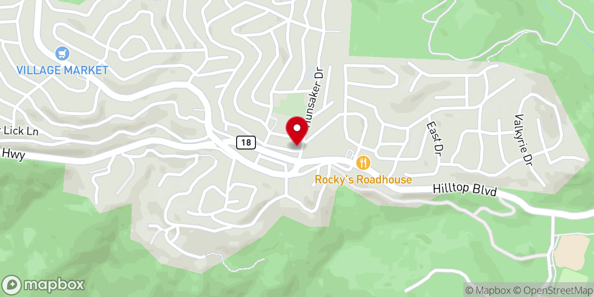 Map showing location of Running Springs Assembly-God