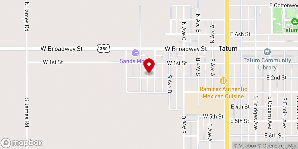 Map showing location of Our Lady of the Rosary Mission Church