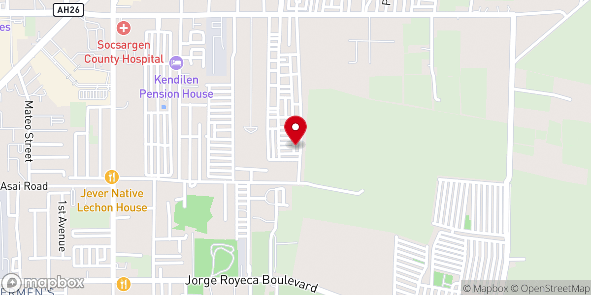 Map showing location of Good News Baptist Church