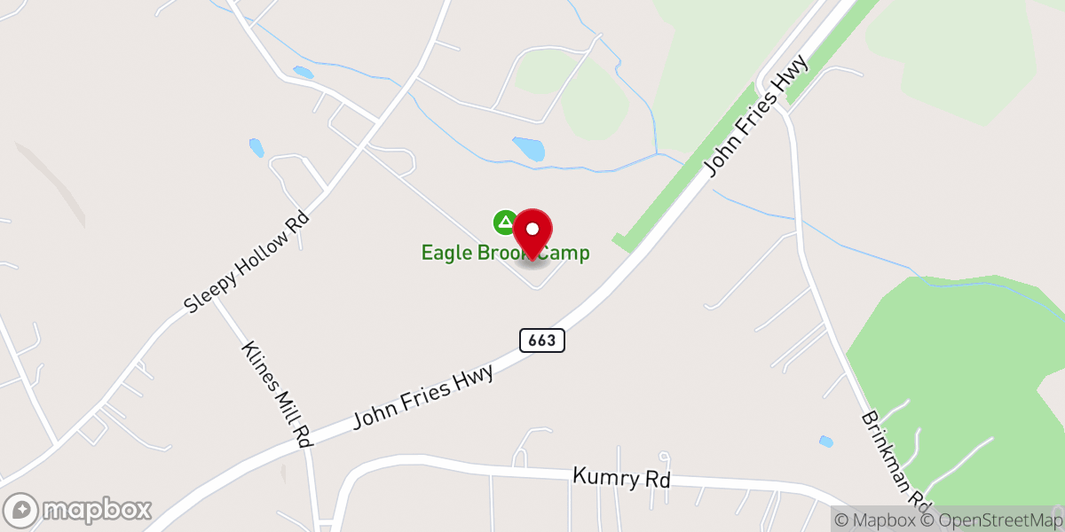 Map showing location of Eagle Brook Camp