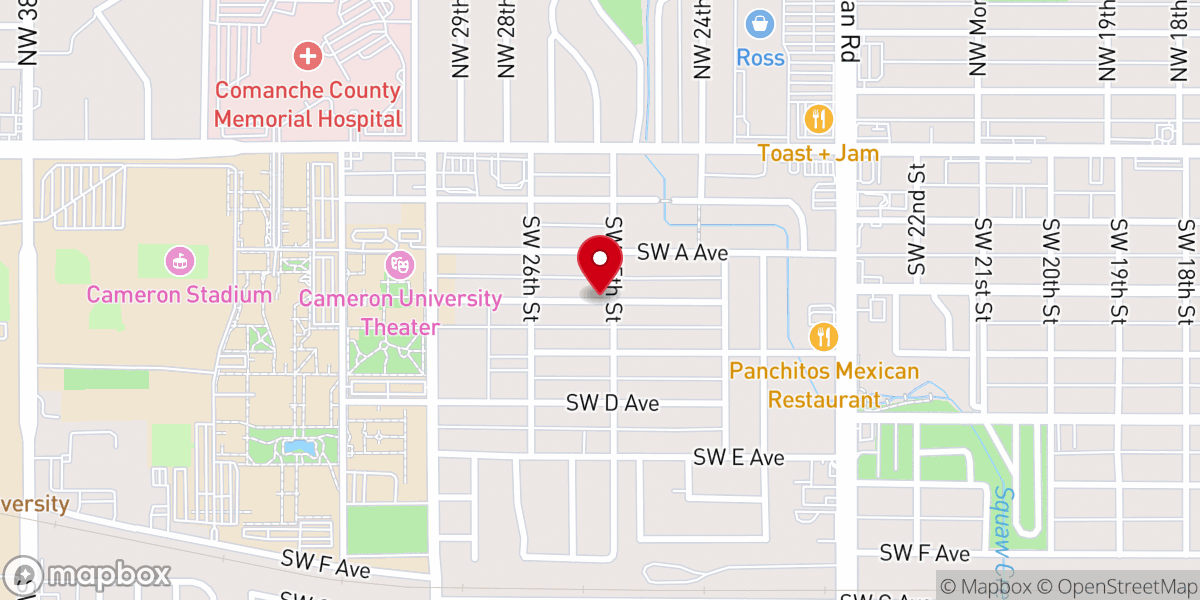 Map showing location of Cameron Church of God