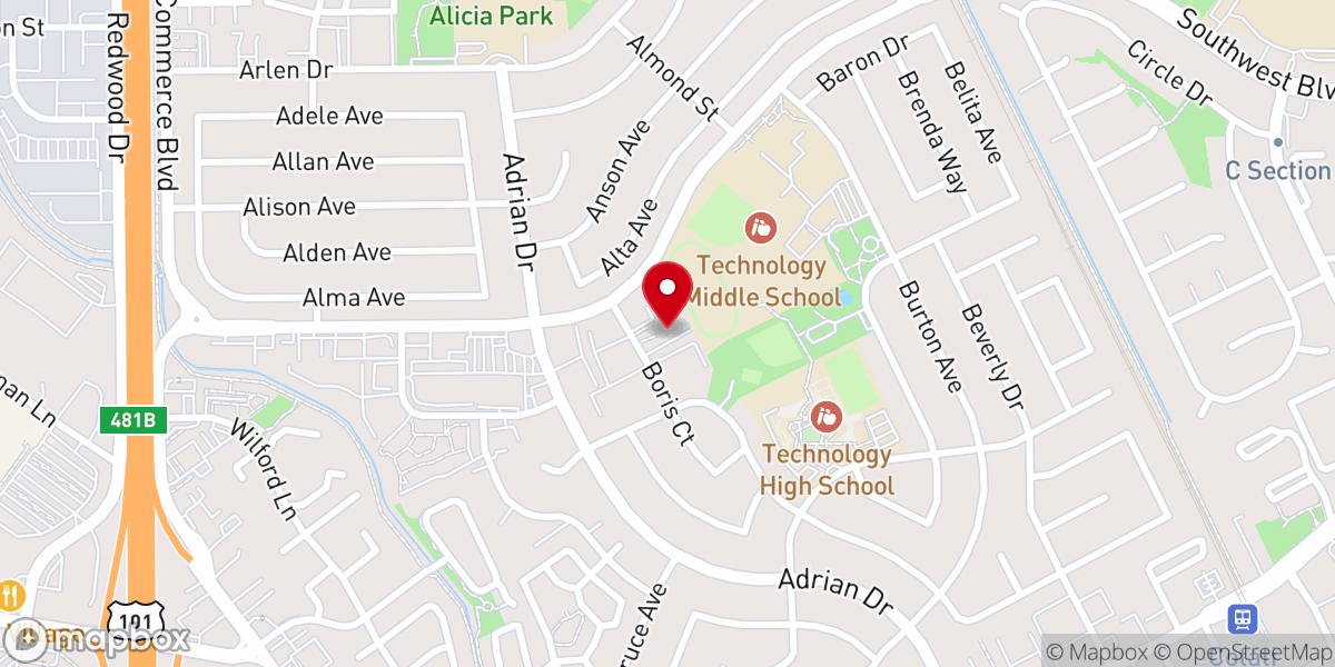 Map showing location of Waypoint Church