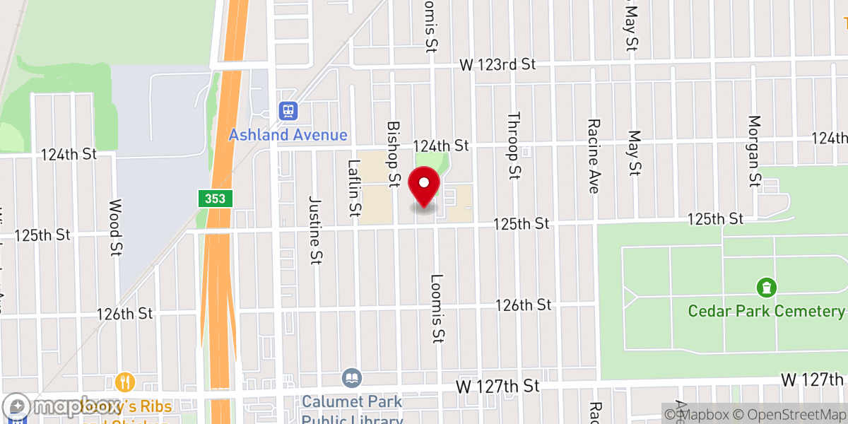Map showing location of Seven Holy Founders Church