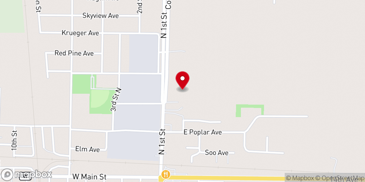 Map showing location of Living Water Lutheran Church