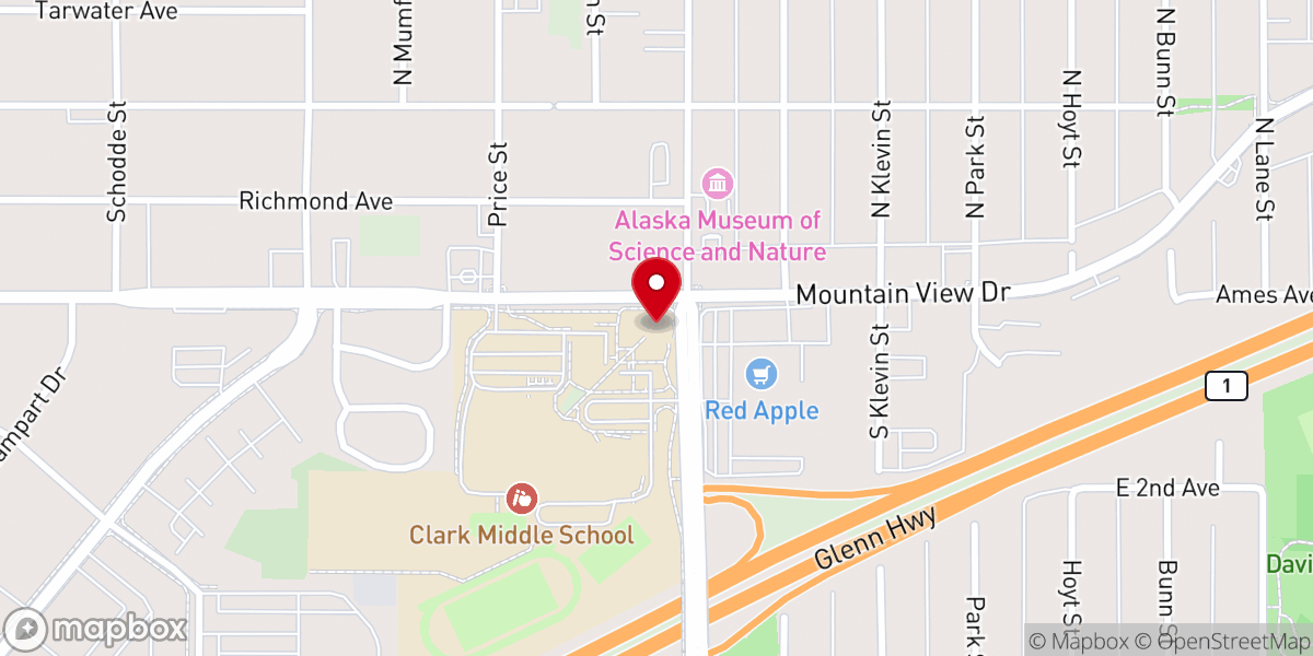 Map showing location of Mountain View Hope Covenant Church