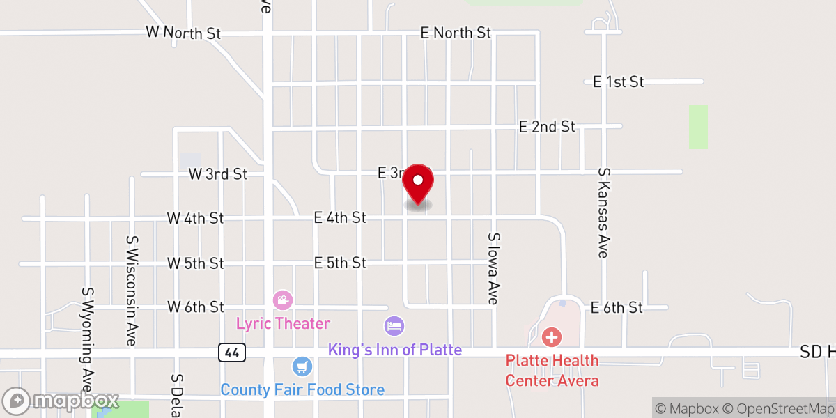 Map showing location of Dunlap Church