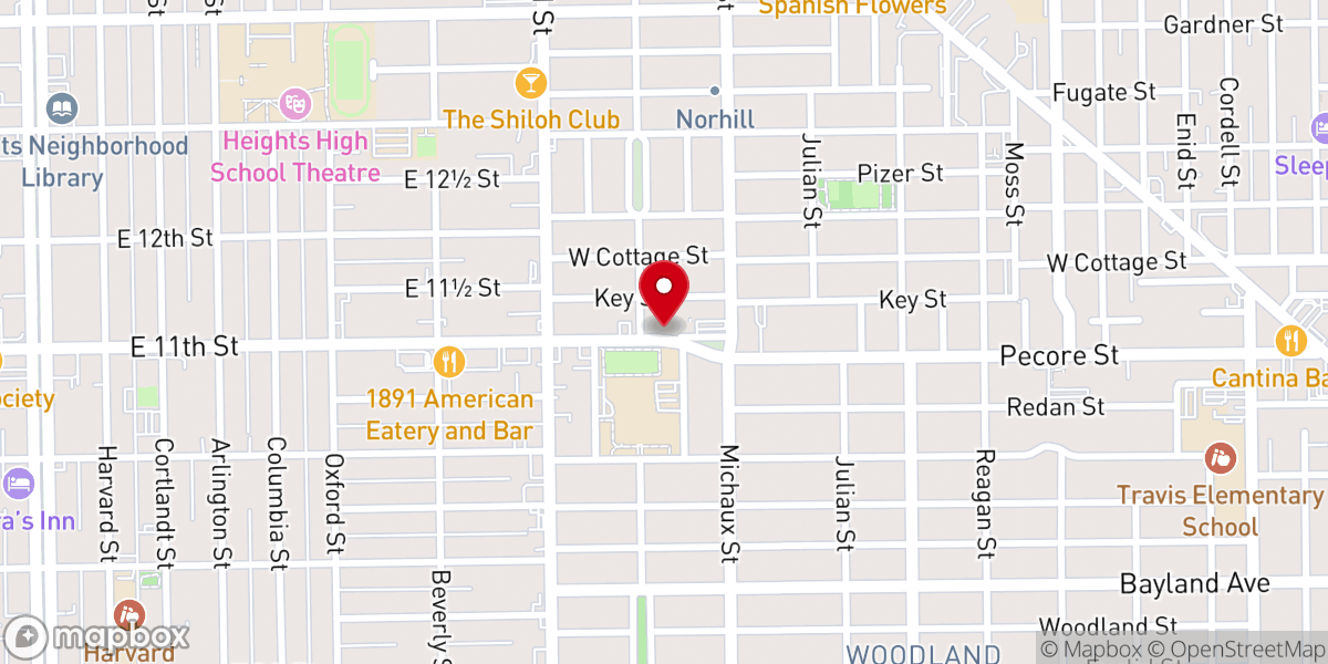 Map showing location of Houston Vineyard