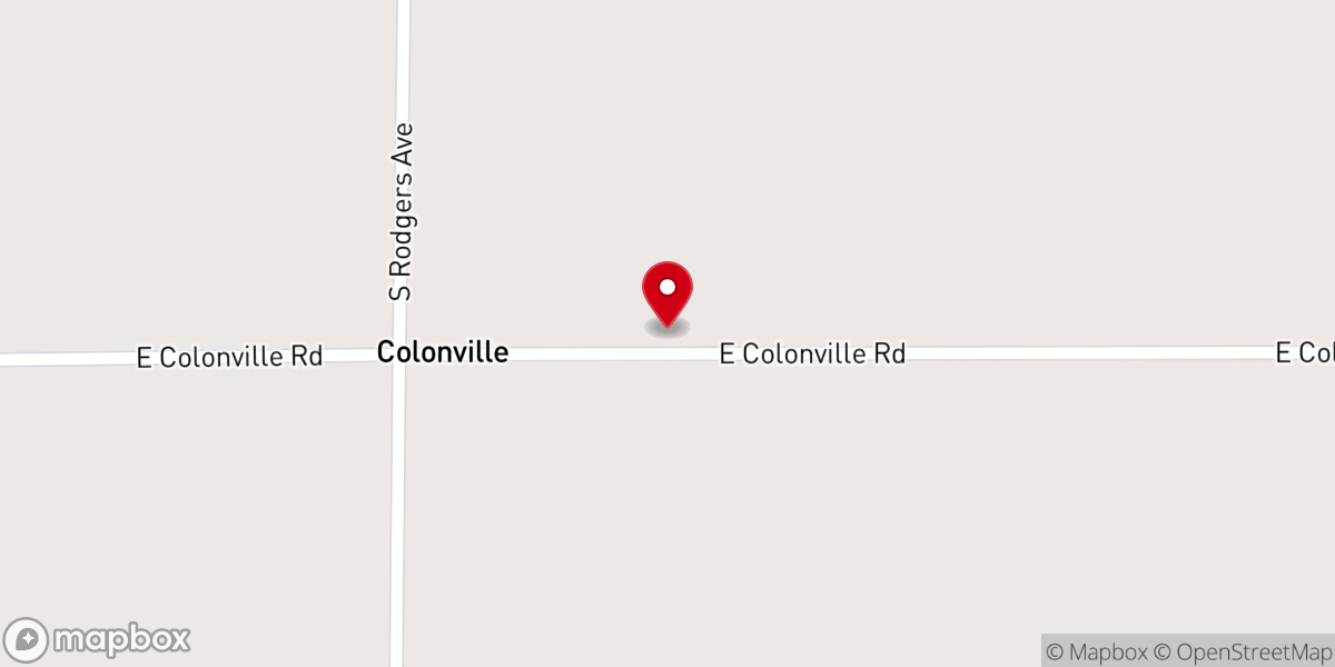 Map showing location of Colonville Bible Church