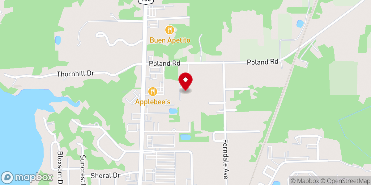 Map showing location of The Rock Church