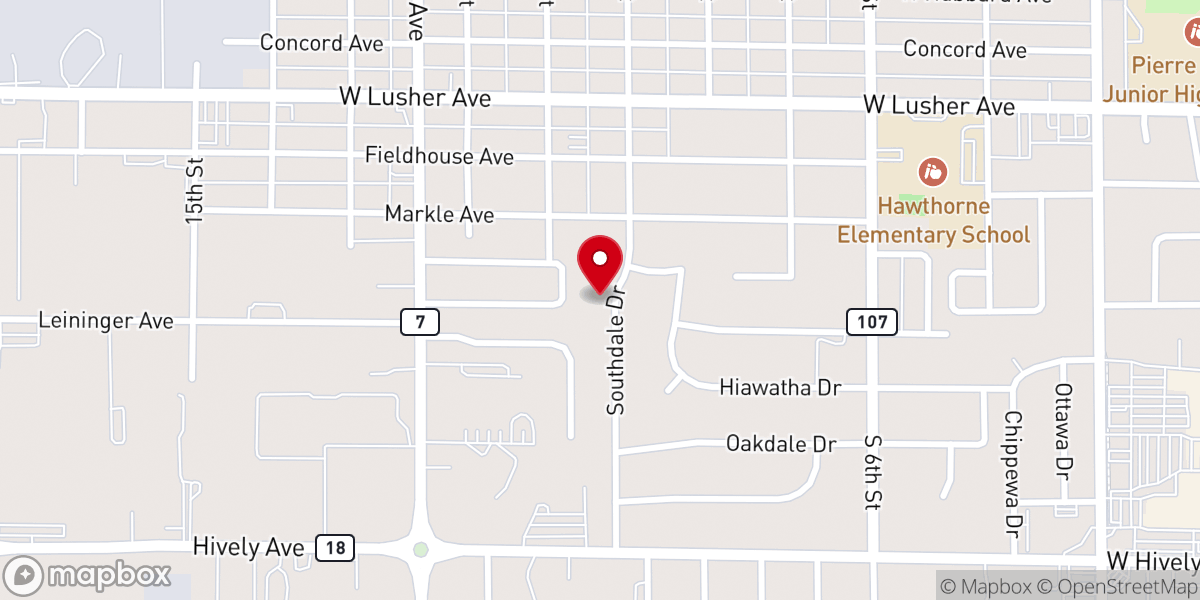 Map showing location of Church of the Living Word