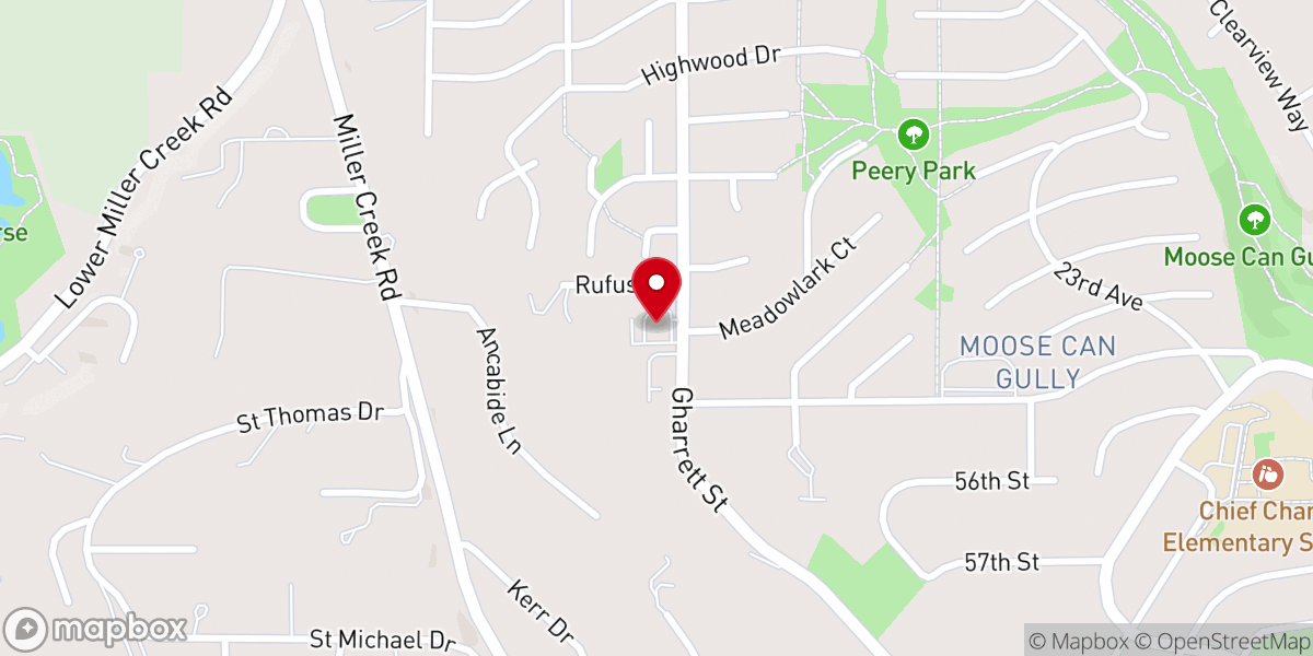 Map showing location of Lighthouse Baptist Church